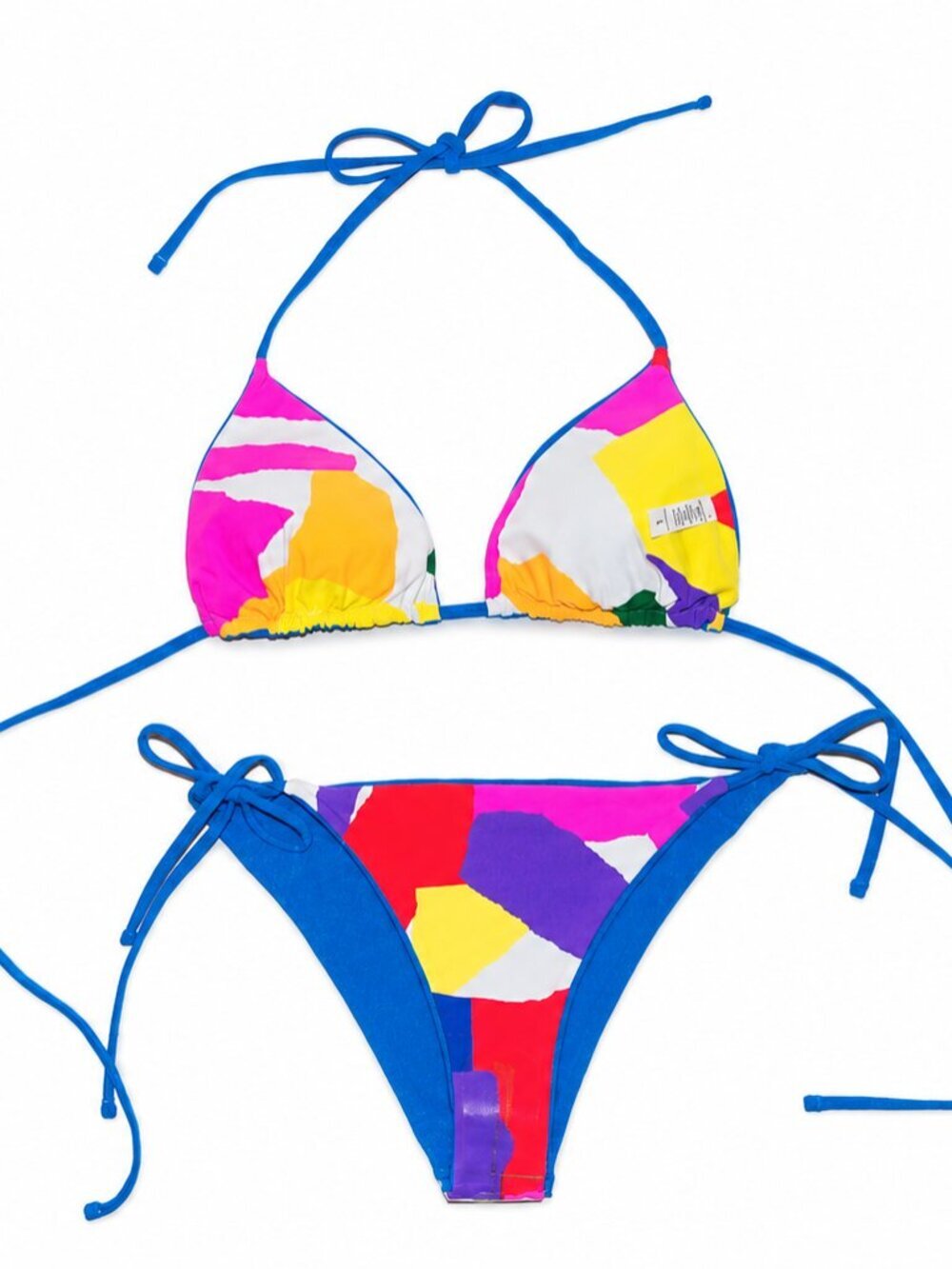 NWT Maaji Triangle Bikini Top & Side Tie Bottom Reversible Set Large L